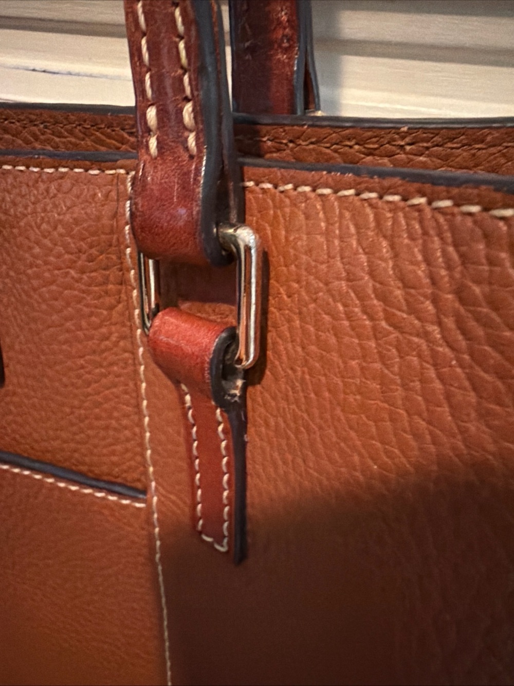 $328 Dooney & Bourke Pebble Grain Small Lexington Leather Tote Bag Caramel - Picture 13 of 16
